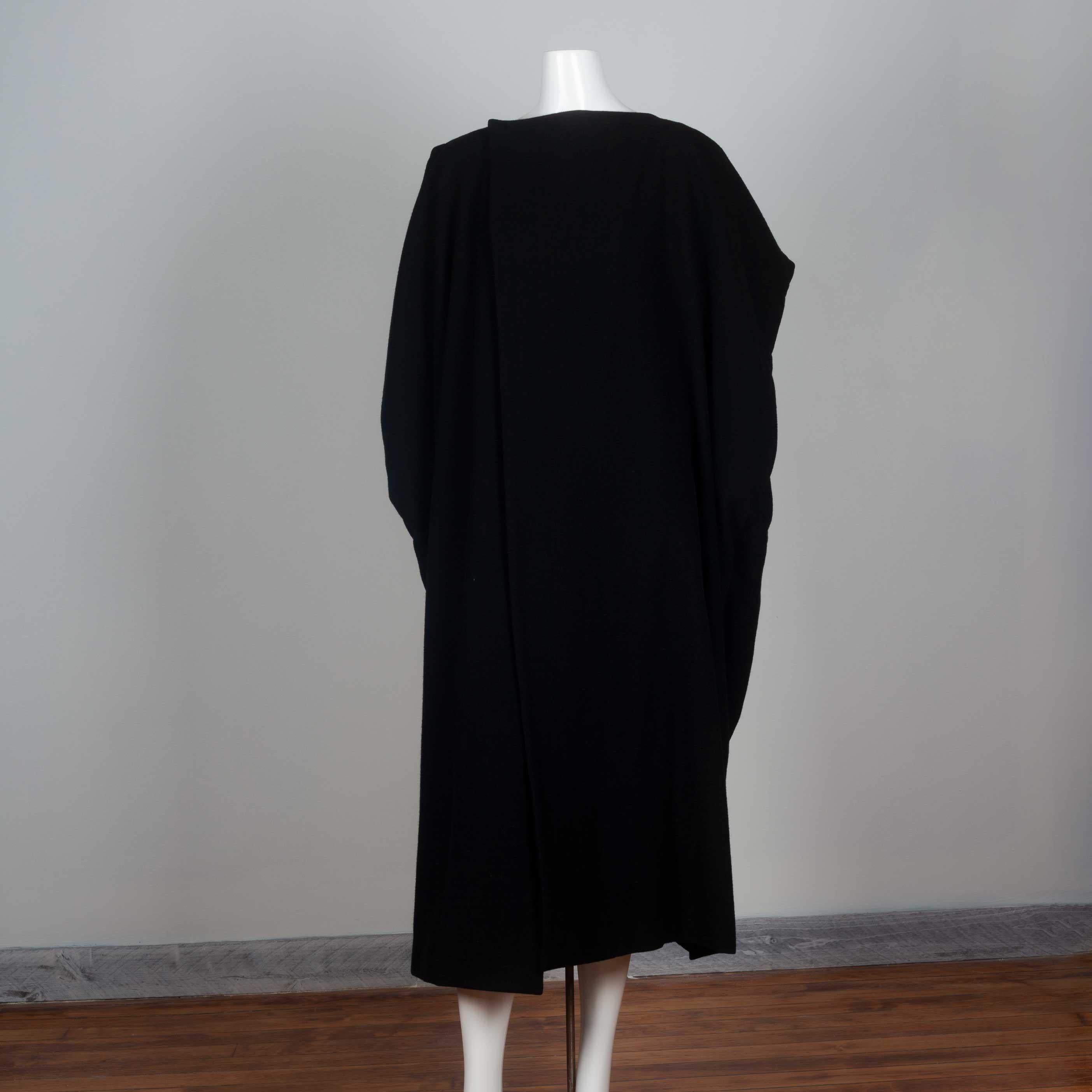 Women's or Men's Comme des Garçons Square Cape Wrap Dress Black, 1996