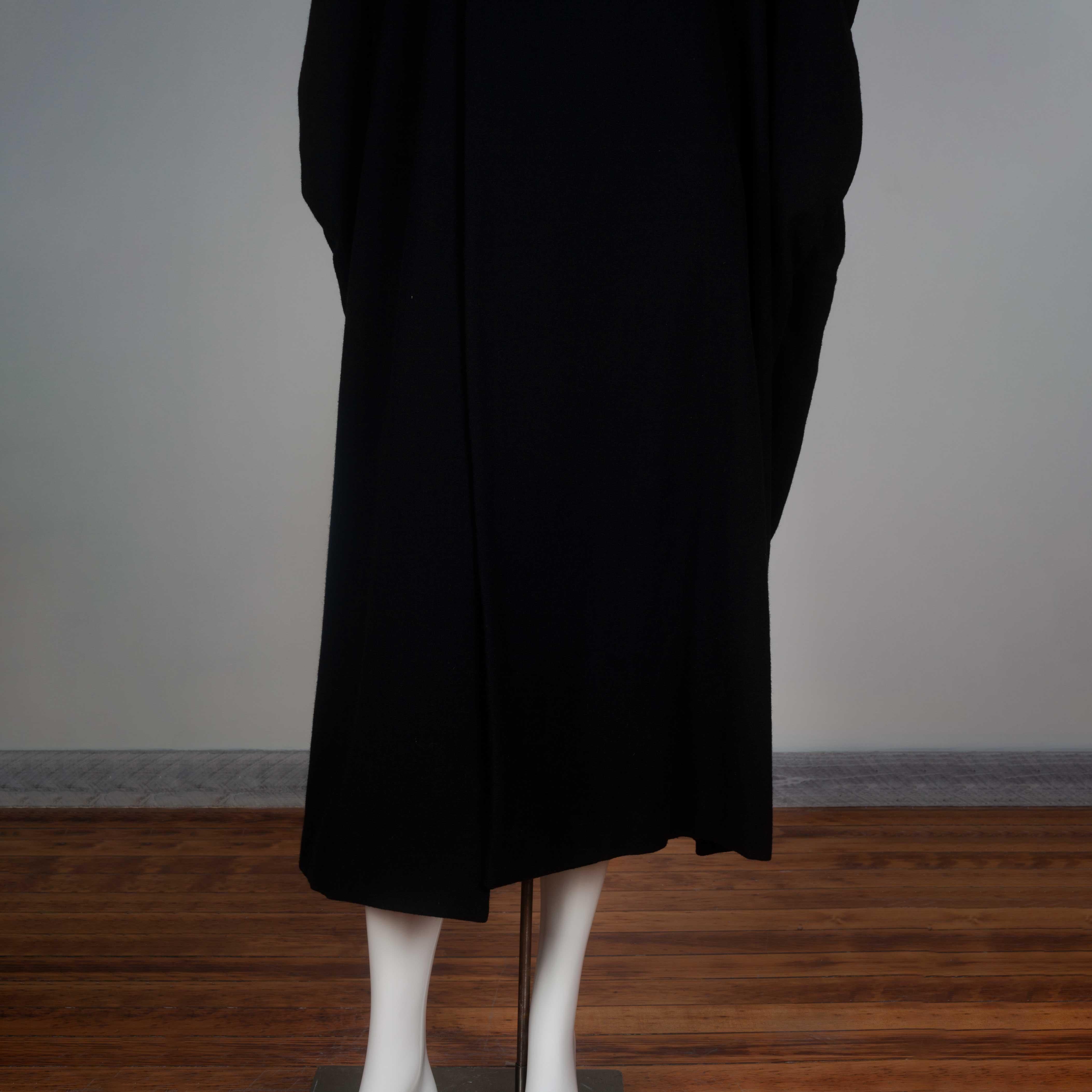 Comme des Garçons Square Cape Wrap Dress Black, 1996 3