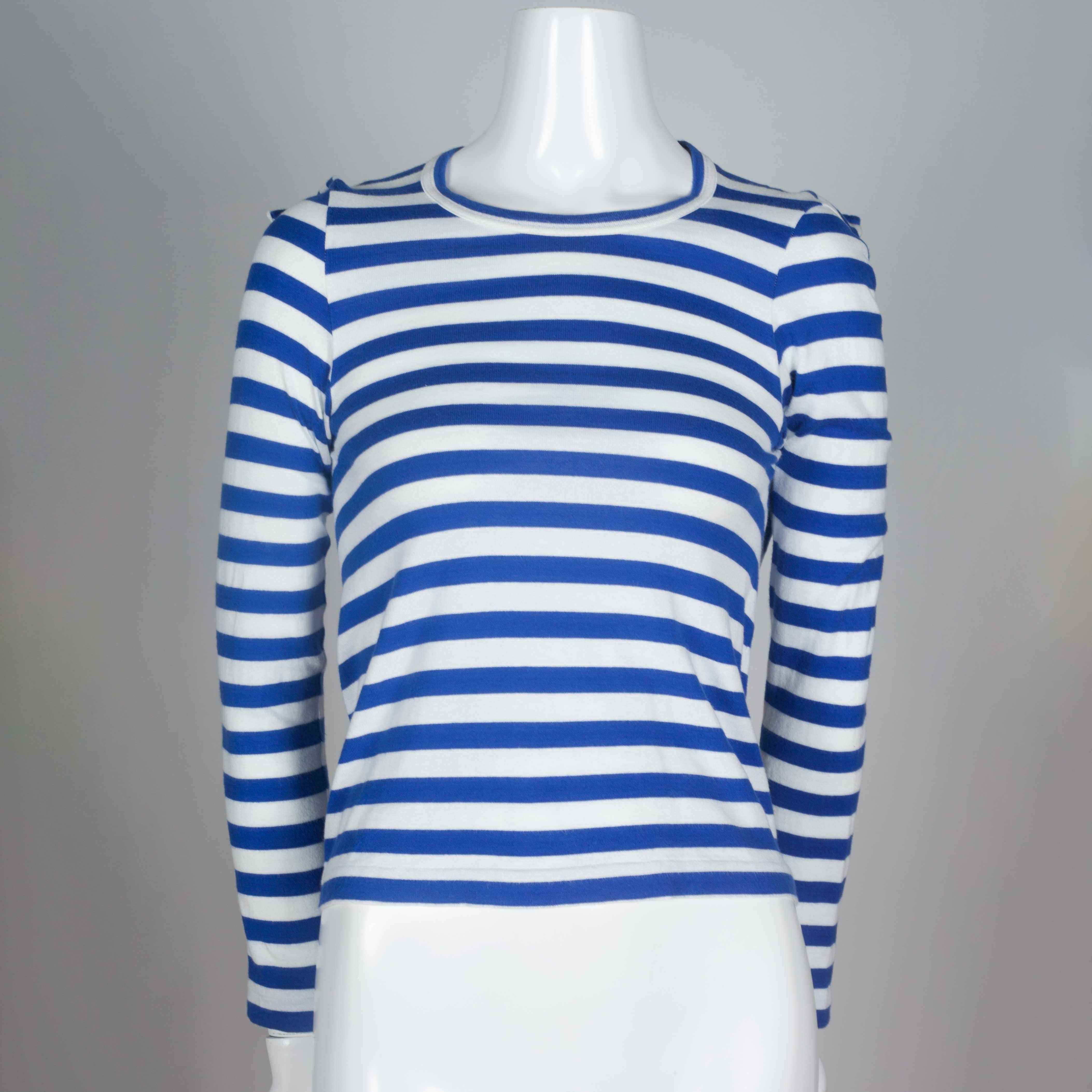 Gray Comme des Garçons Square Navy Blue Striped Shirt, 2007