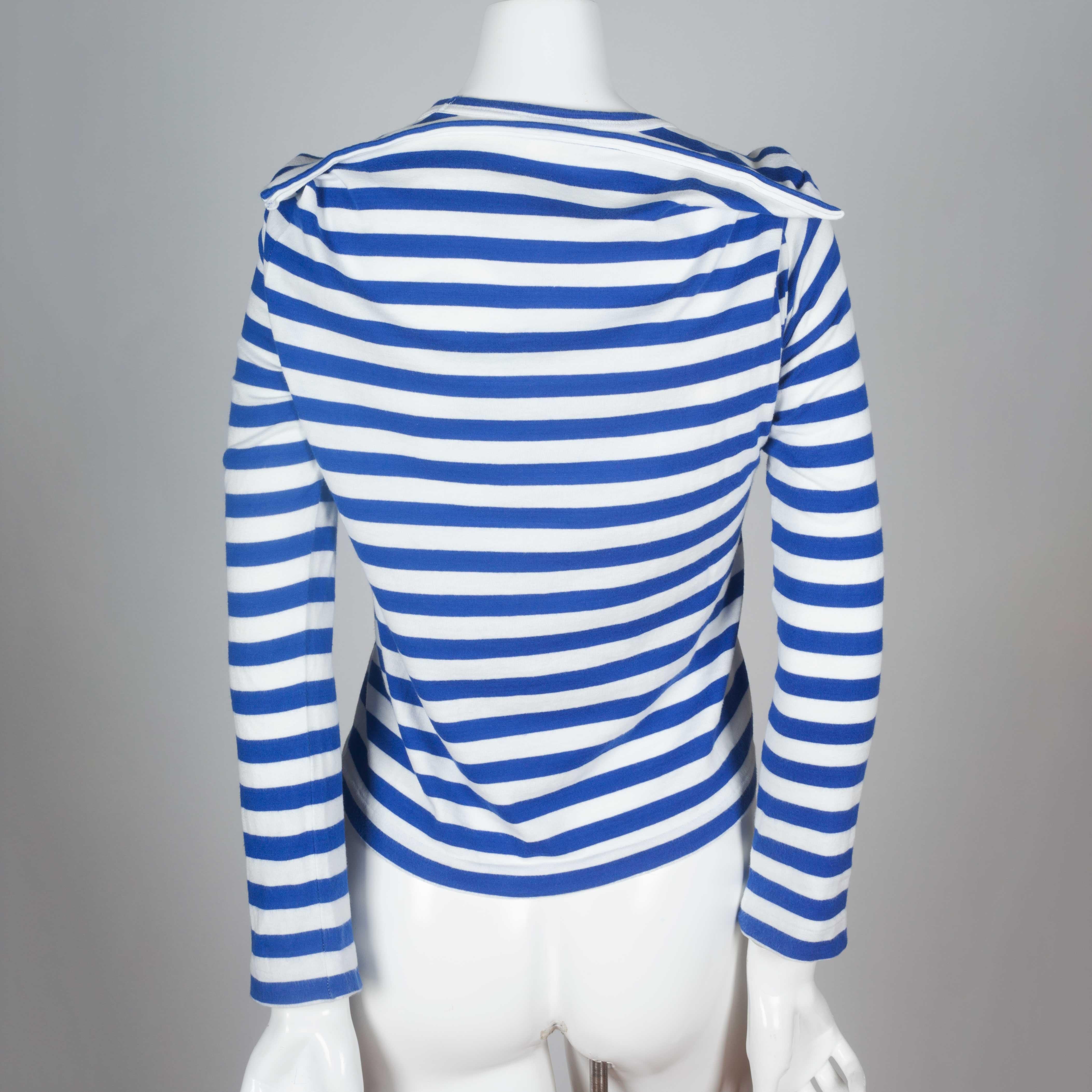 Comme des Garçons Square Navy Blue Striped Shirt, 2007 1