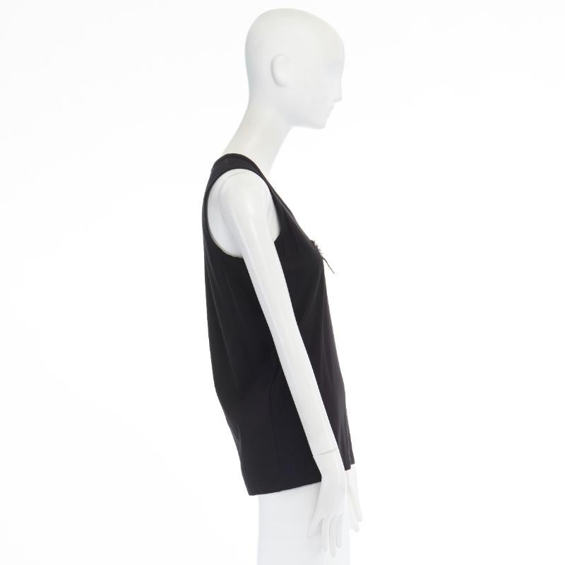 Comme Des Garcons Ss1992 Black Cotton Ethnic Raw Patch Vest Tank Top S In Excellent Condition In Hong Kong, NT