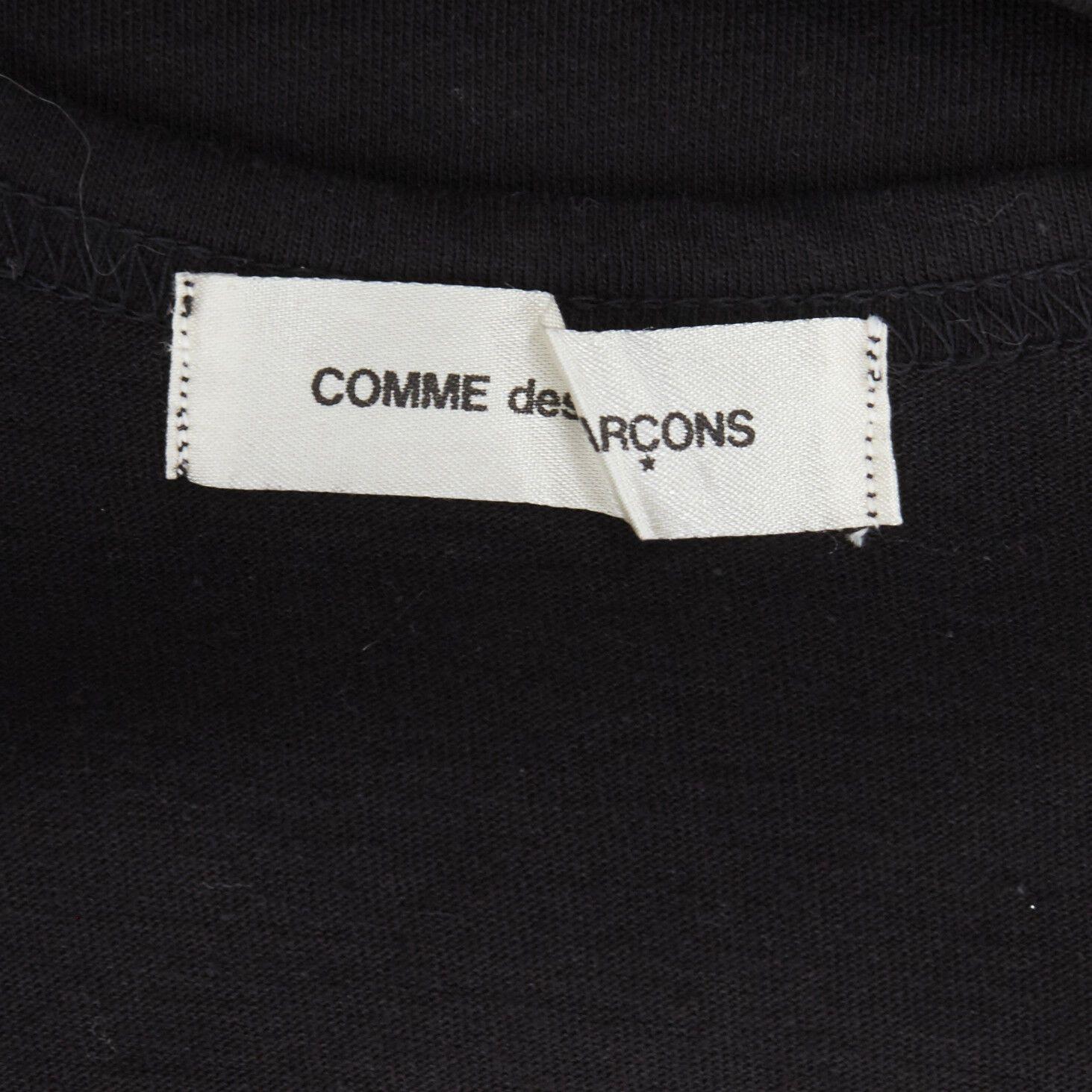 COMME DES GARCONS SS1992 black cotton ethnic raw patch vest tank top S 3
