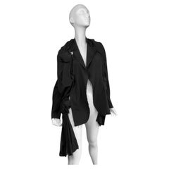 Comme des Garçons ss2003 BLAZER NERO CON NODO PLEATOSO E SENZA FONDELLO
