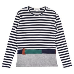 Comme des Garcons Striped & Patchwork Detail Long Sleeve Top