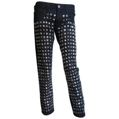 Comme des Garcons Pantalon noir clouté ADS 2015
