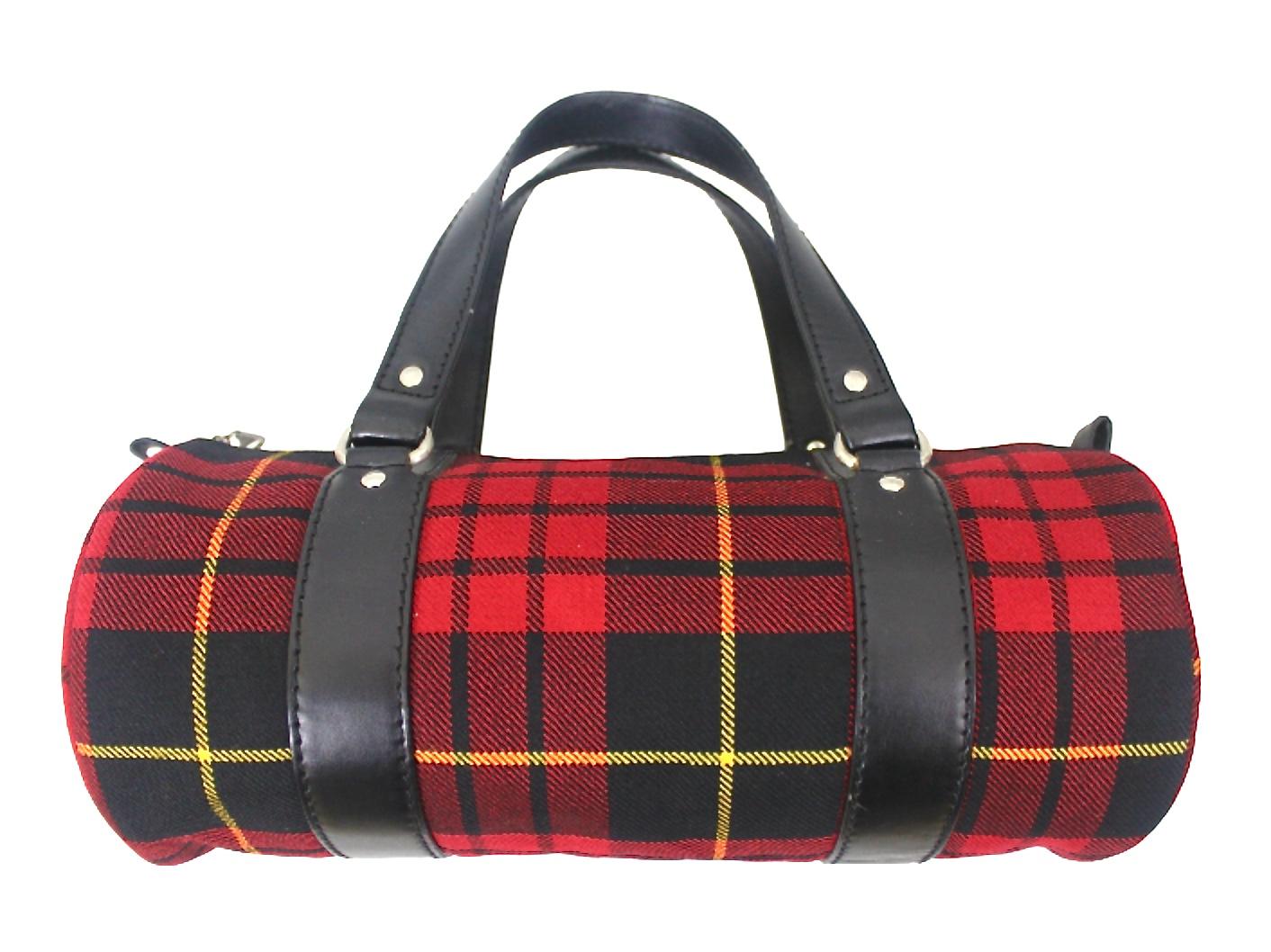 Comme des Garcons Tartan Barrel Bag For Sale 1