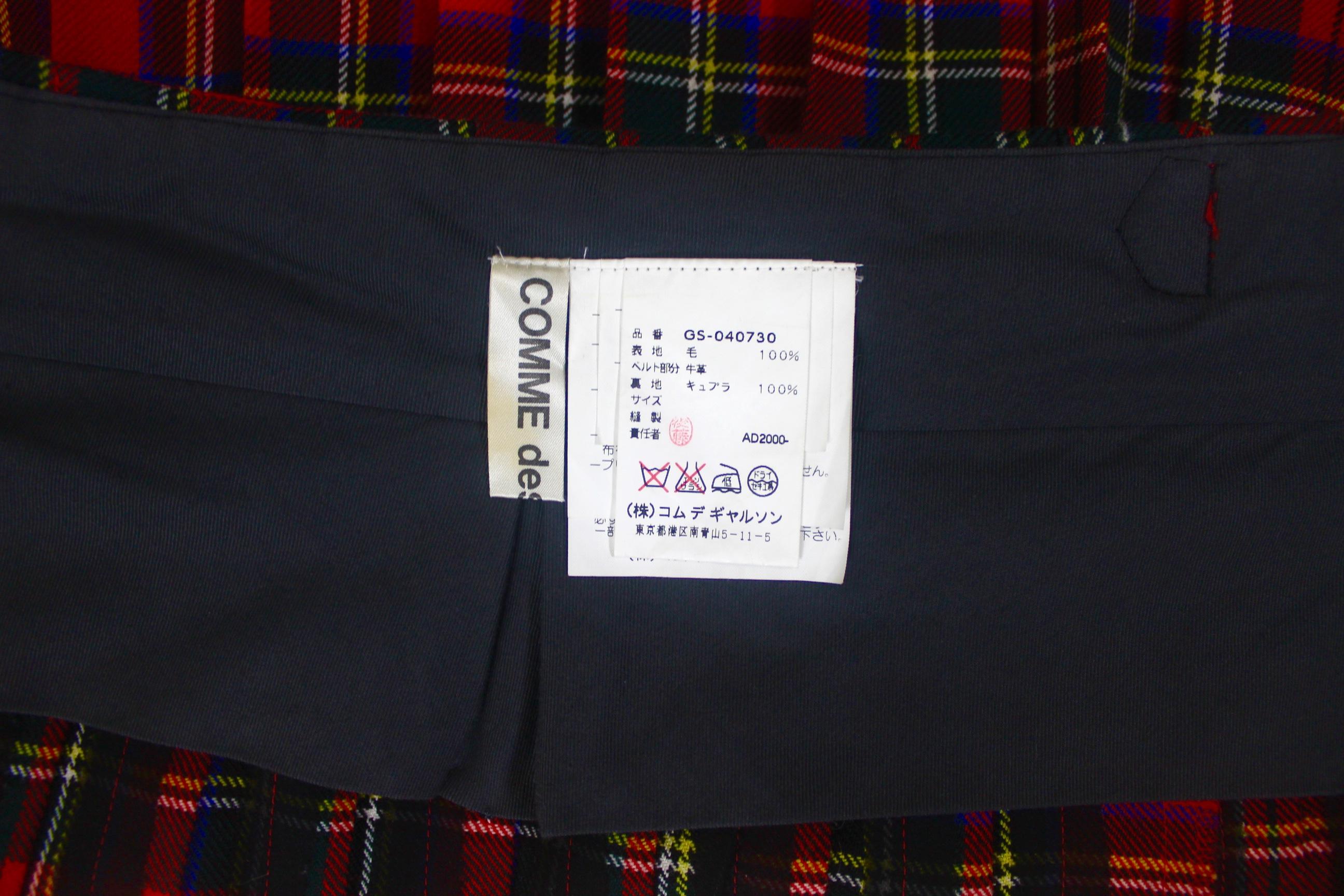 Comme des Garcons Tartan Kilt with Jewel Cross AD2000 10