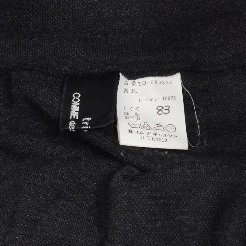 COMME DES GARCONS TRICOT 1980s Vintage grey floral print foldover waist skirt S For Sale 3
