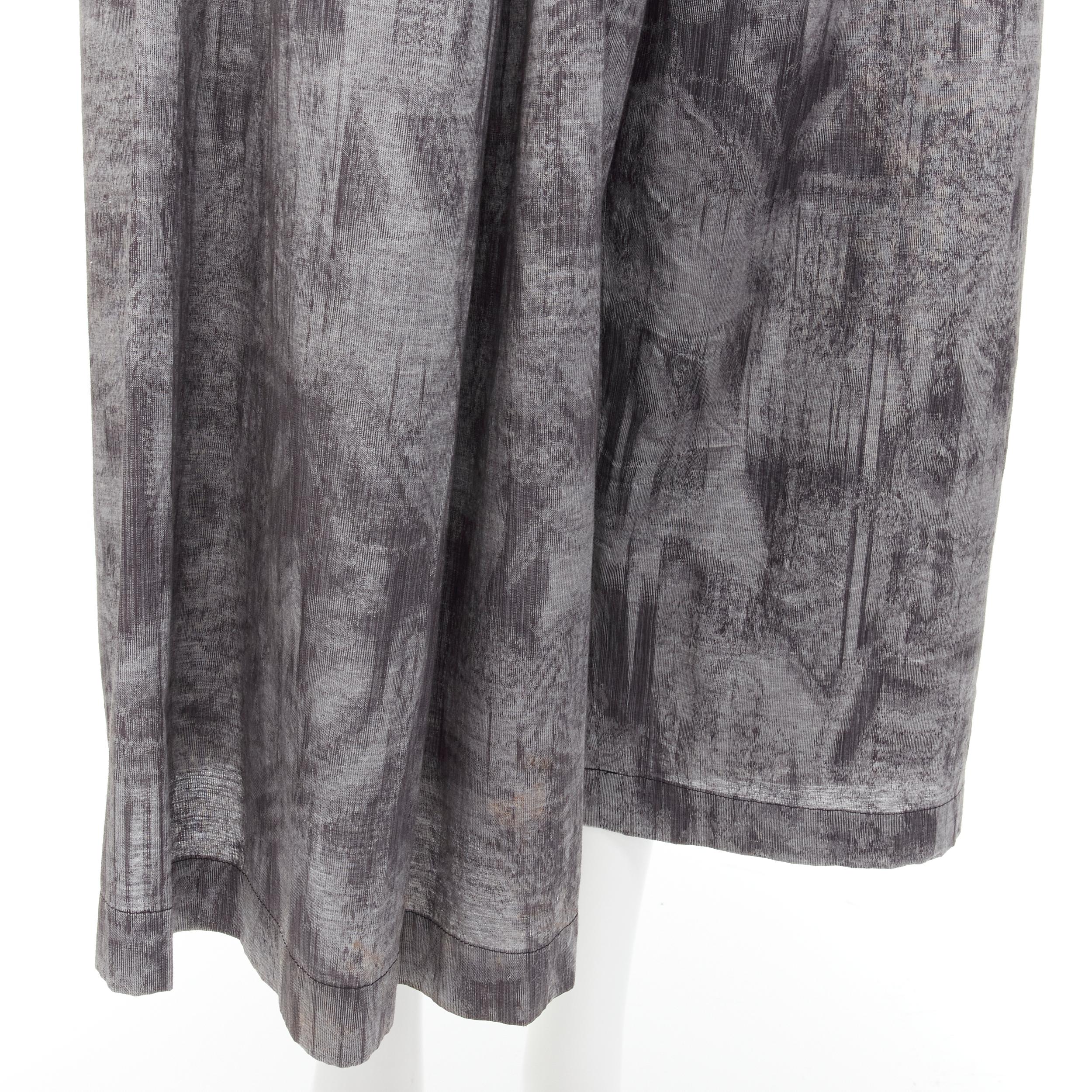 COMME DES GARCONS Tricot 1980s Vintage grey oversized tie waist asymmetric pants For Sale 3