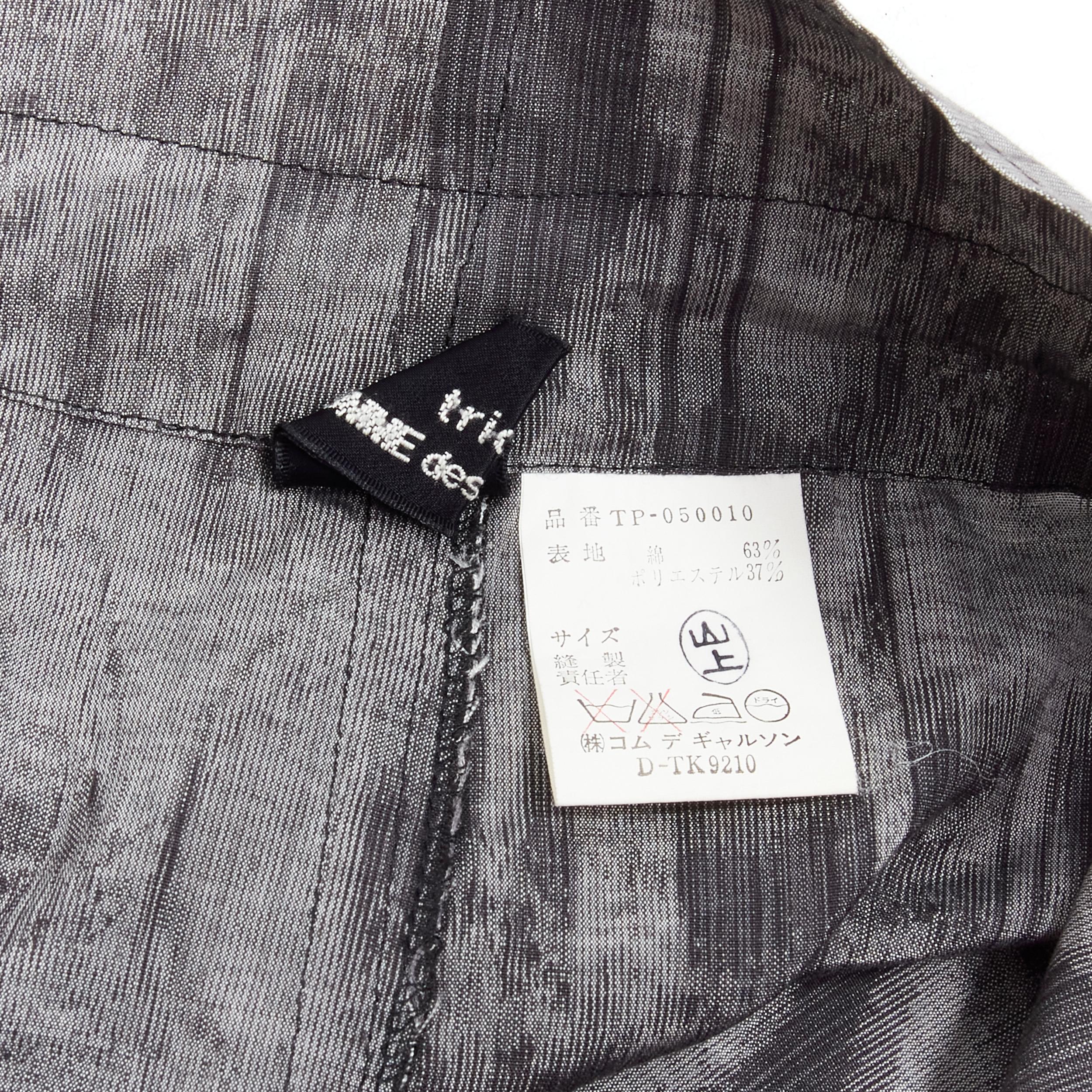 COMME DES GARCONS Tricot 1980s Vintage grey oversized tie waist asymmetric pants For Sale 4