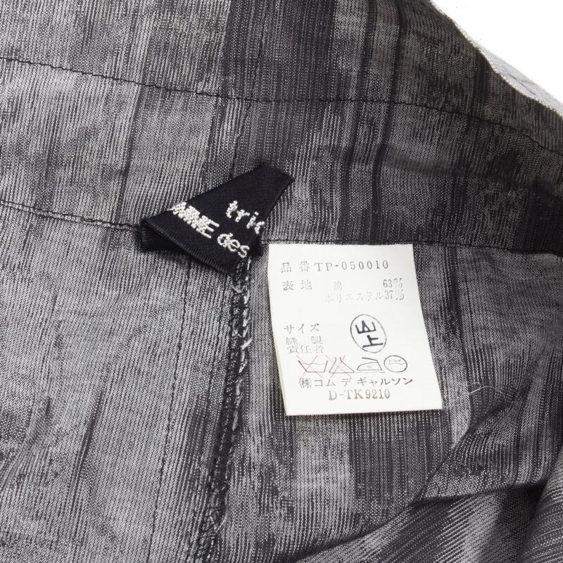 COMME DES GARCONS Tricot 1980s Vintage grey oversized tie waist asymmetric pants For Sale 4