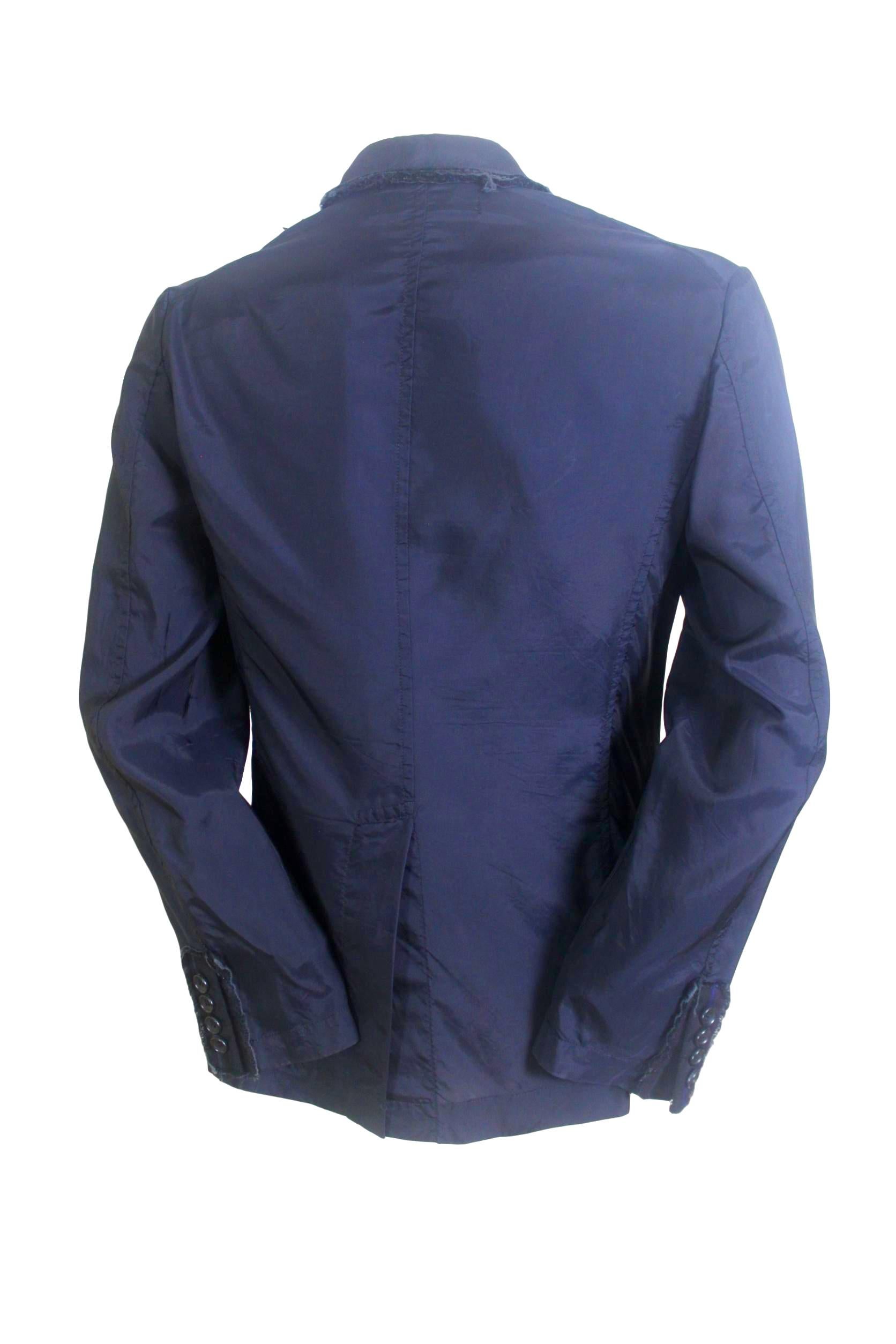 Black Comme des Garcons Tricot 2004 Cupro Deconstructed Jacket For Sale