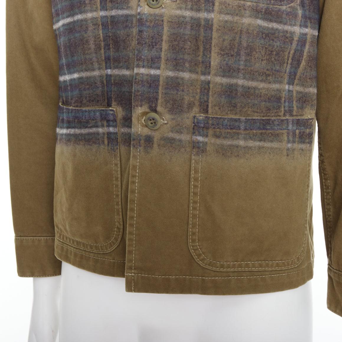 COMME DES GARCONS TRICOT 2013 Runway green check degrade overshirt M
Reference: PRWU/A00044
Brand: Comme Des Garcons
Collection: Tricot 2013
Material: Cotton
Color: Green
Pattern: Checkered
Closure: Button
Made in: Japan

CONDITION:
Condition: