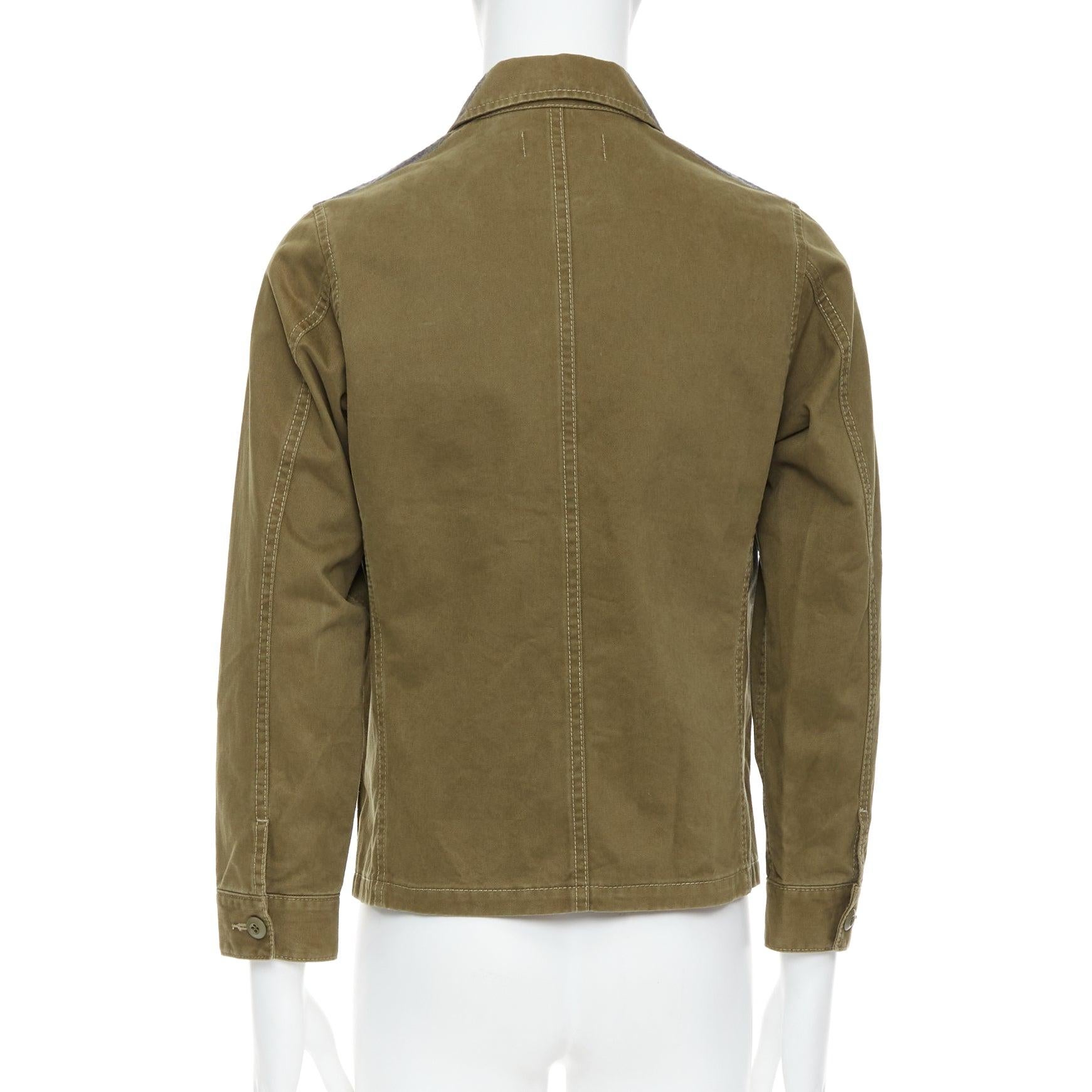 COMME DES GARCONS TRICOT 2013 Runway green check degrade overshirt M 1