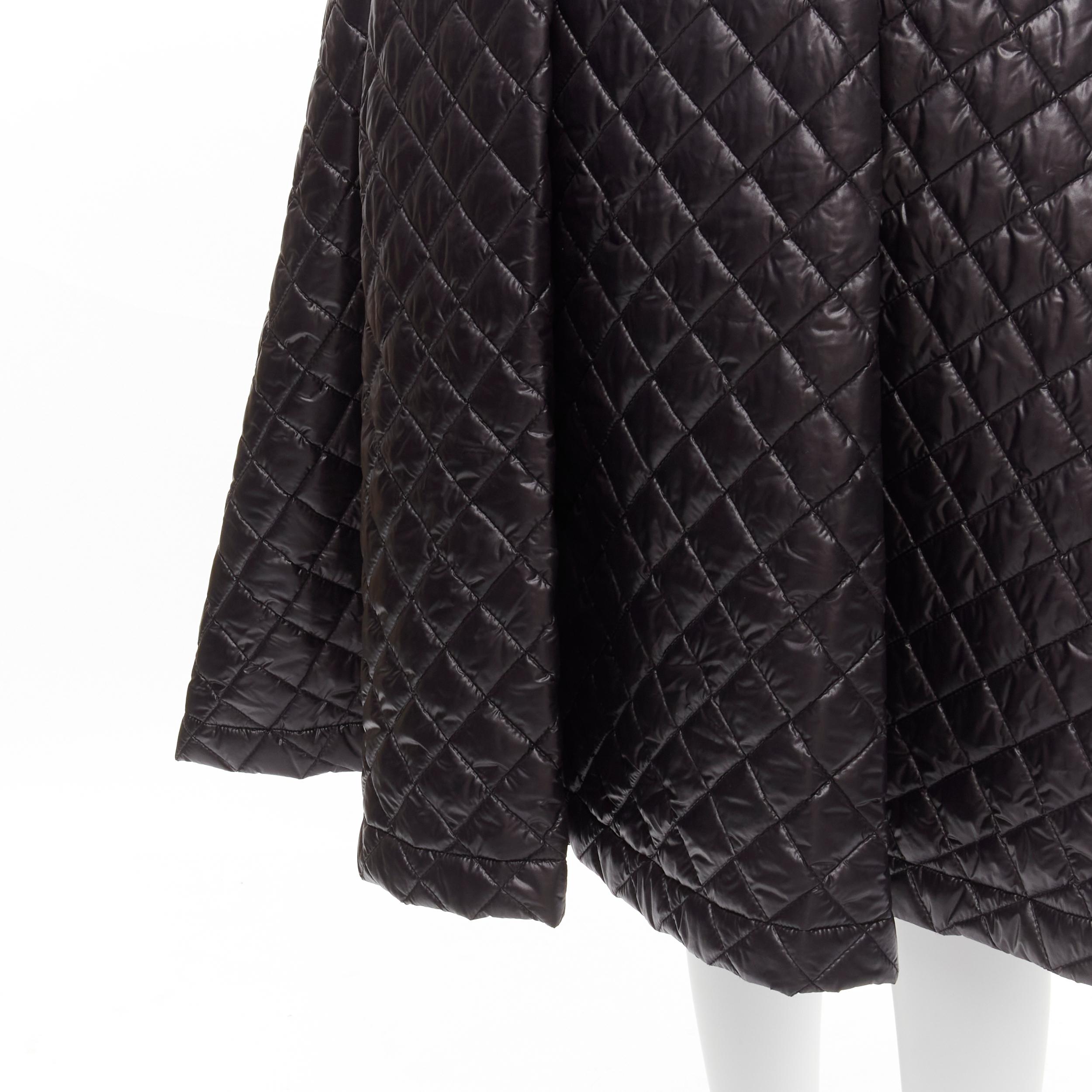 COMME DES GARCONS TRICOT 2014 black quilted nylon voluminous mou mou dress S 3