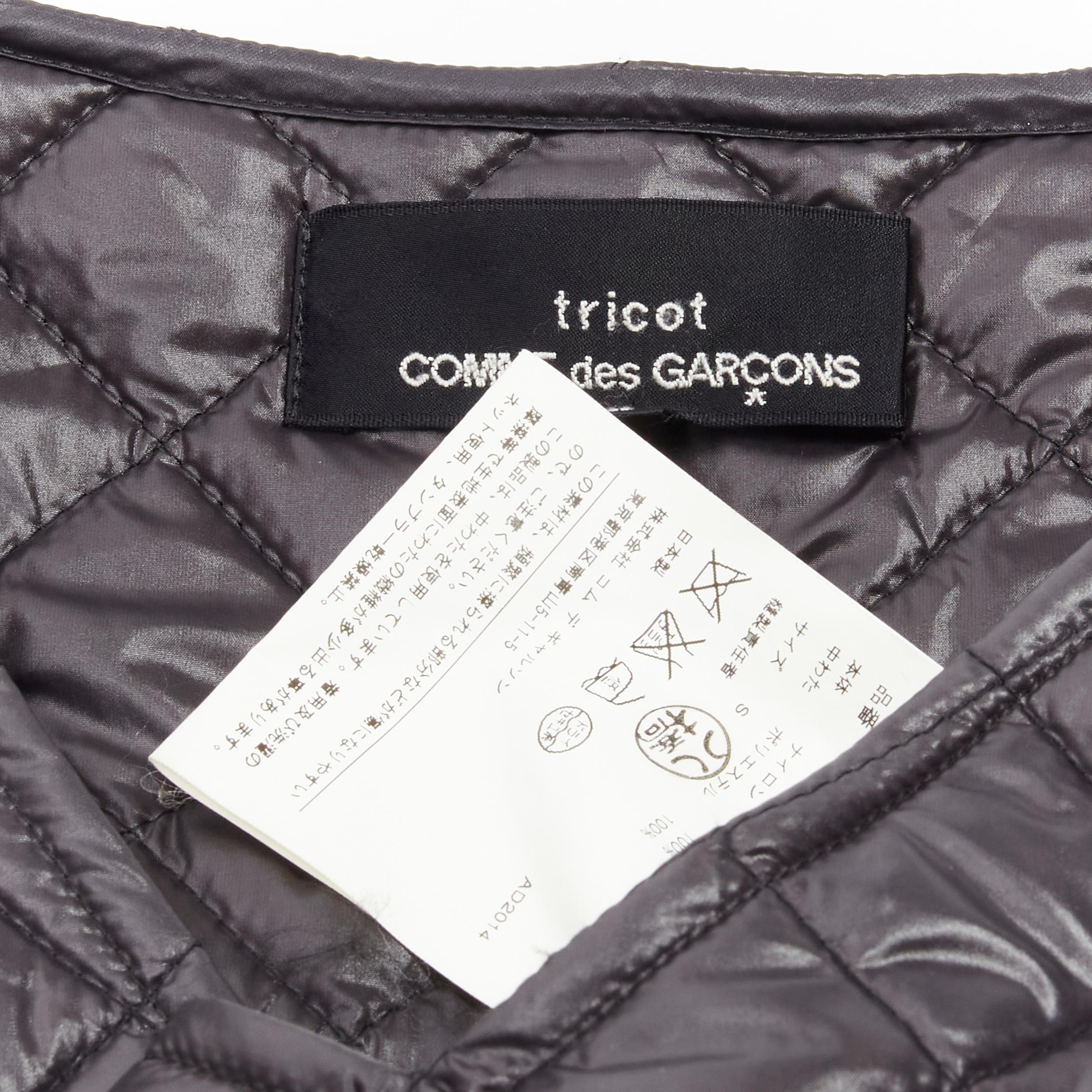 COMME DES GARCONS TRICOT 2014 black quilted nylon voluminous mou mou dress S For Sale 4