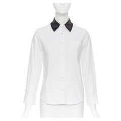 COMME DES GARCONS TRICOT AD2011 black sequins collar long sleeve shirt top S