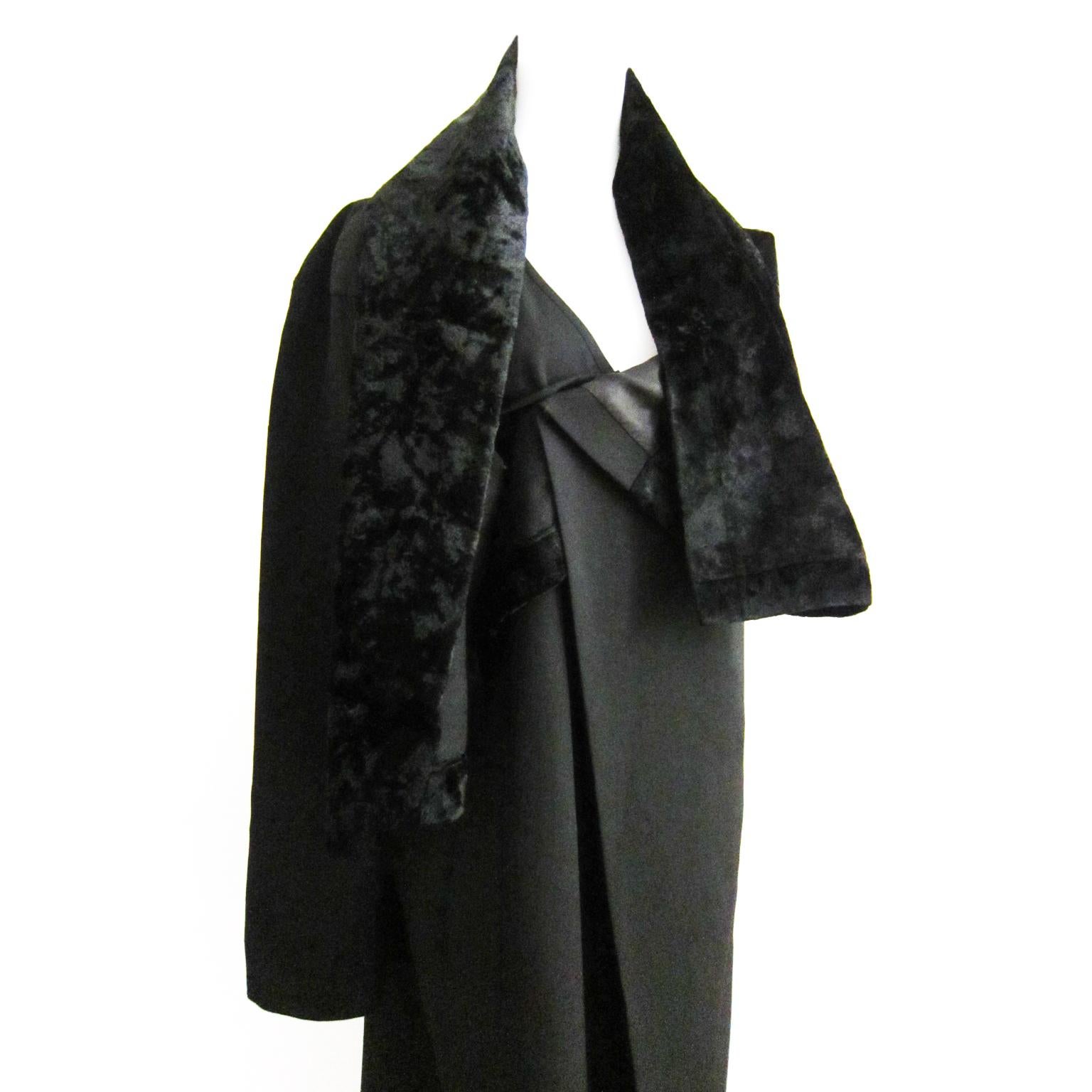 Comme des Garcons Tricot Asymmetric Black Coat AD 1999 For Sale 4
