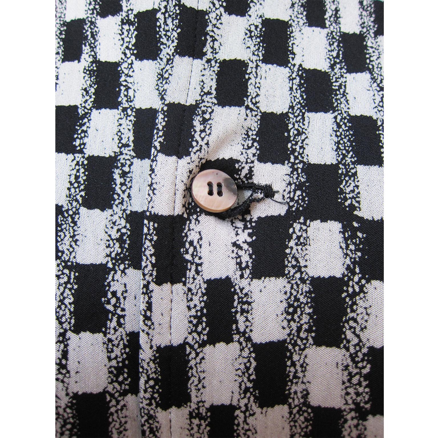 Comme des Garcons Tricot Black White Dress Coat Early 1980s  For Sale 1