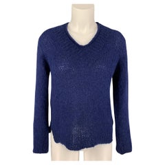COMME des GARCONS TRICOT Size L Teal Alpaca Blend Textured Sweater