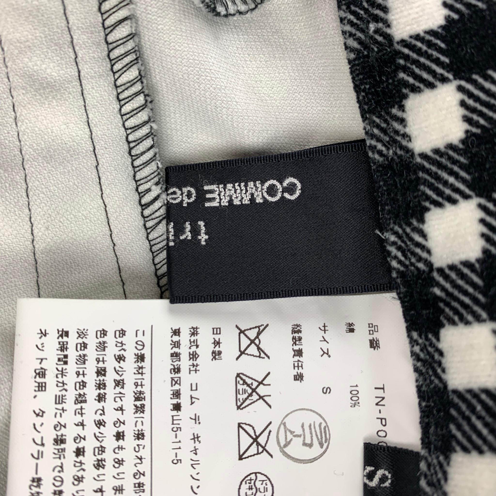 COMME des GARCONS TRICOT Size S Black & White Cotton Casual Pants 1
