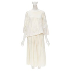 COMME DES GARCONS TRICOT Jupe midi en patchwork de coton brut vintage