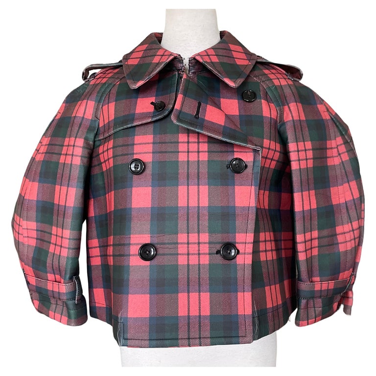 COMME DES GARCONS tartan wool cape