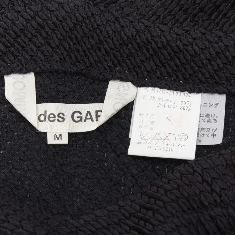 COMME DES GARCONS Vintage 1980s acetate knit angular draped handkerchief dress M For Sale 5