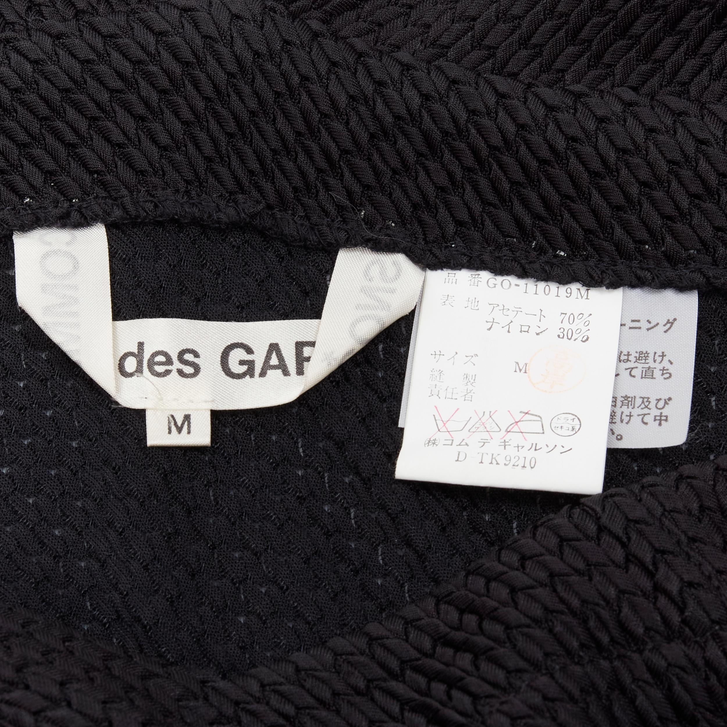 COMME DES GARCONS Vintage 1980er Jahre drapiertes Taschentuchkleid aus Acetat Nylon M im Angebot 5