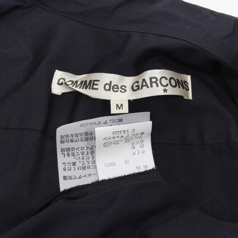 COMME DES GARCONS Vintage 1980s black asymmetric belted deconstructed blazer  M For Sale 7