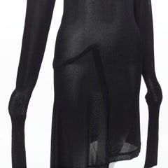 COMME DES GARCONS Vintage 1980s black extra long sleeves angular sweater dress