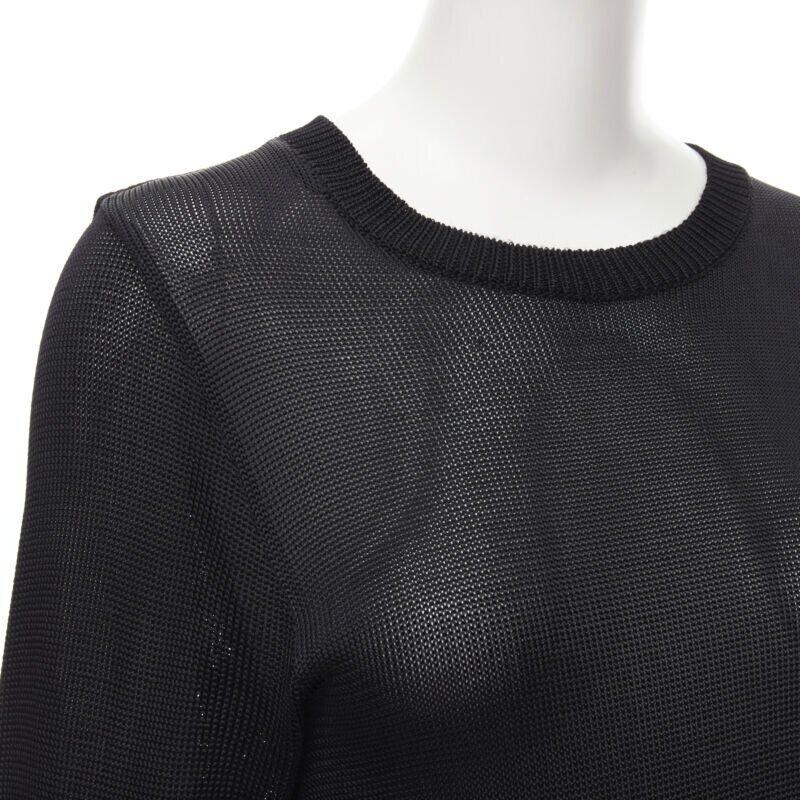 COMME DES GARCONS Vintage 1980s black extra long sleeves angular sweater dress For Sale 2
