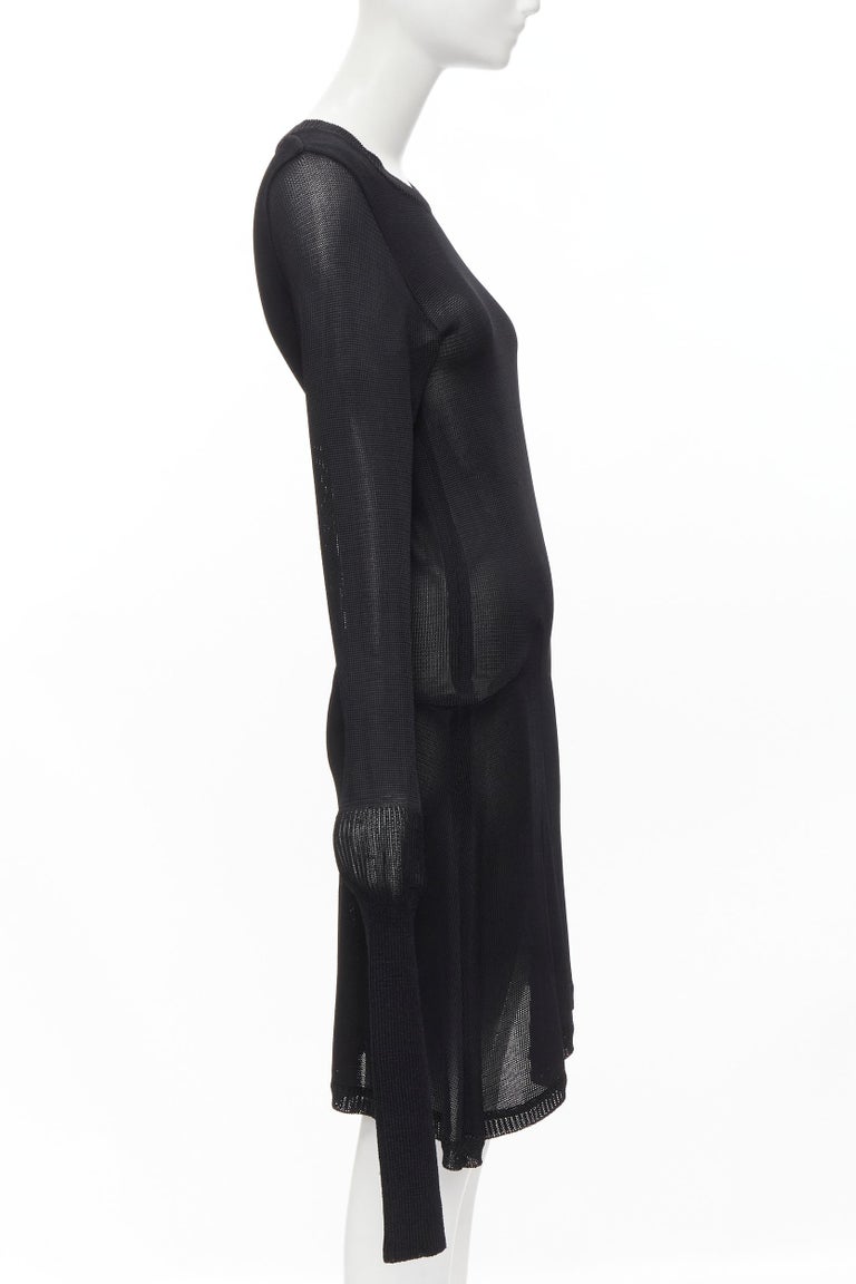 Comme des Garcons Noir 80S Velour x Tweed All-in-One Dress Black x White S
