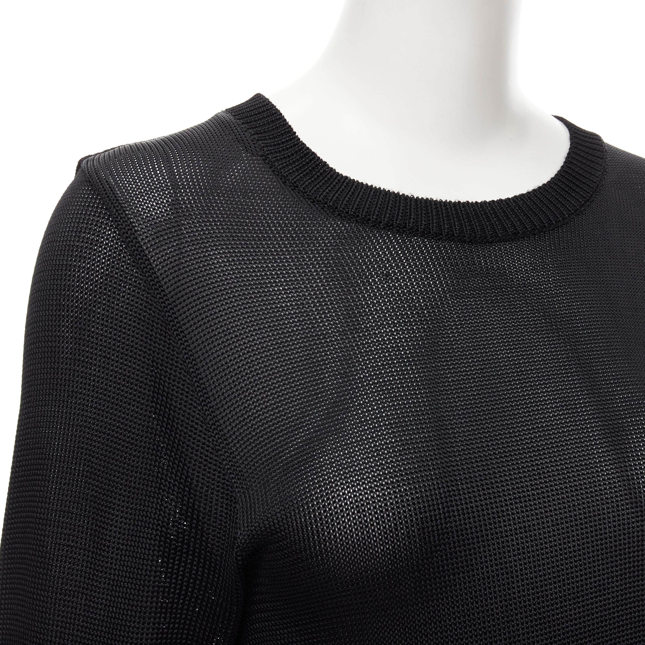 COMME DES GARCONS Vintage 1980s black knitted extra long sleeves sweater dress For Sale 2