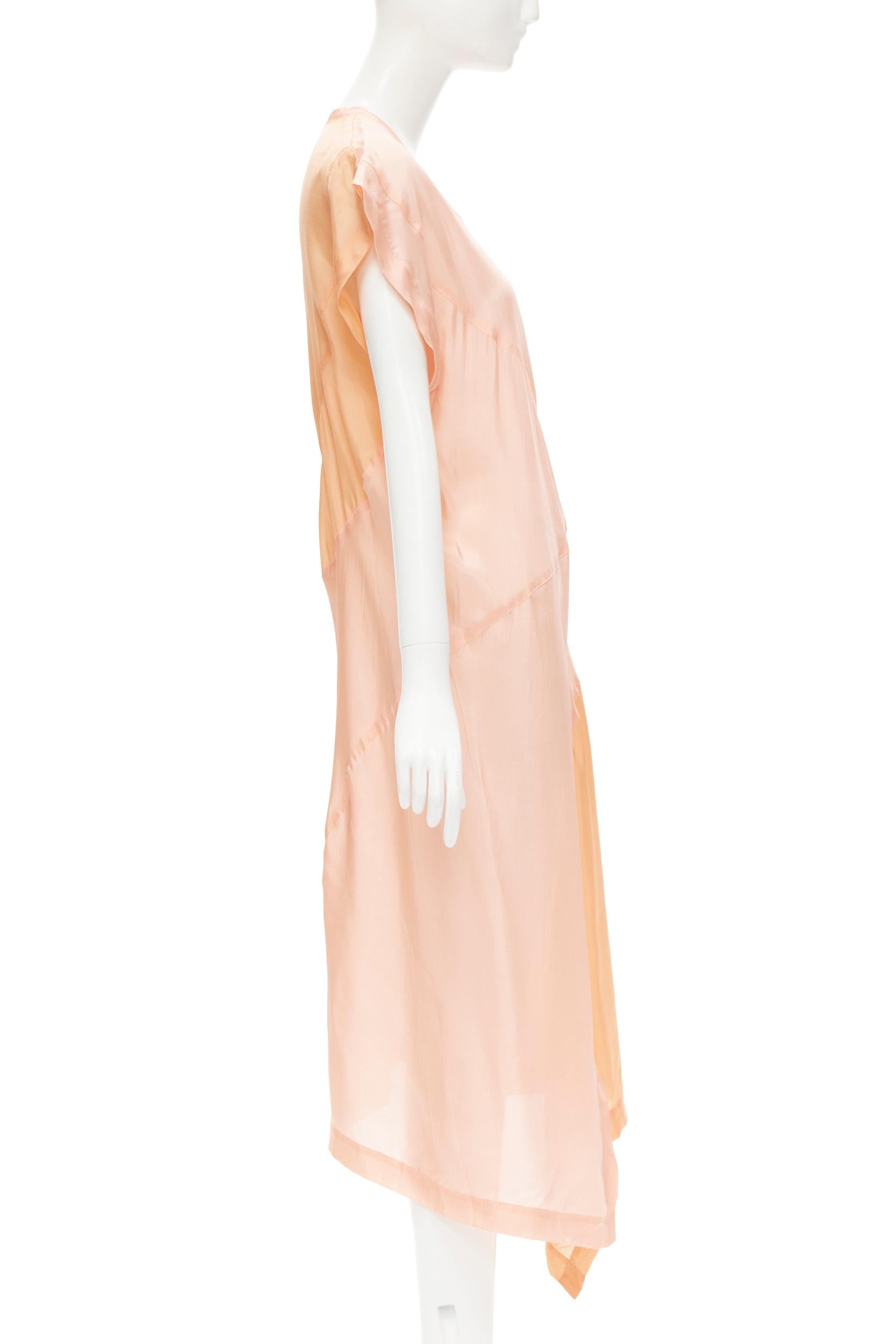 Women's COMME DES GARCONS Vintage 1980's blush orange irregular seam bias cut dress S