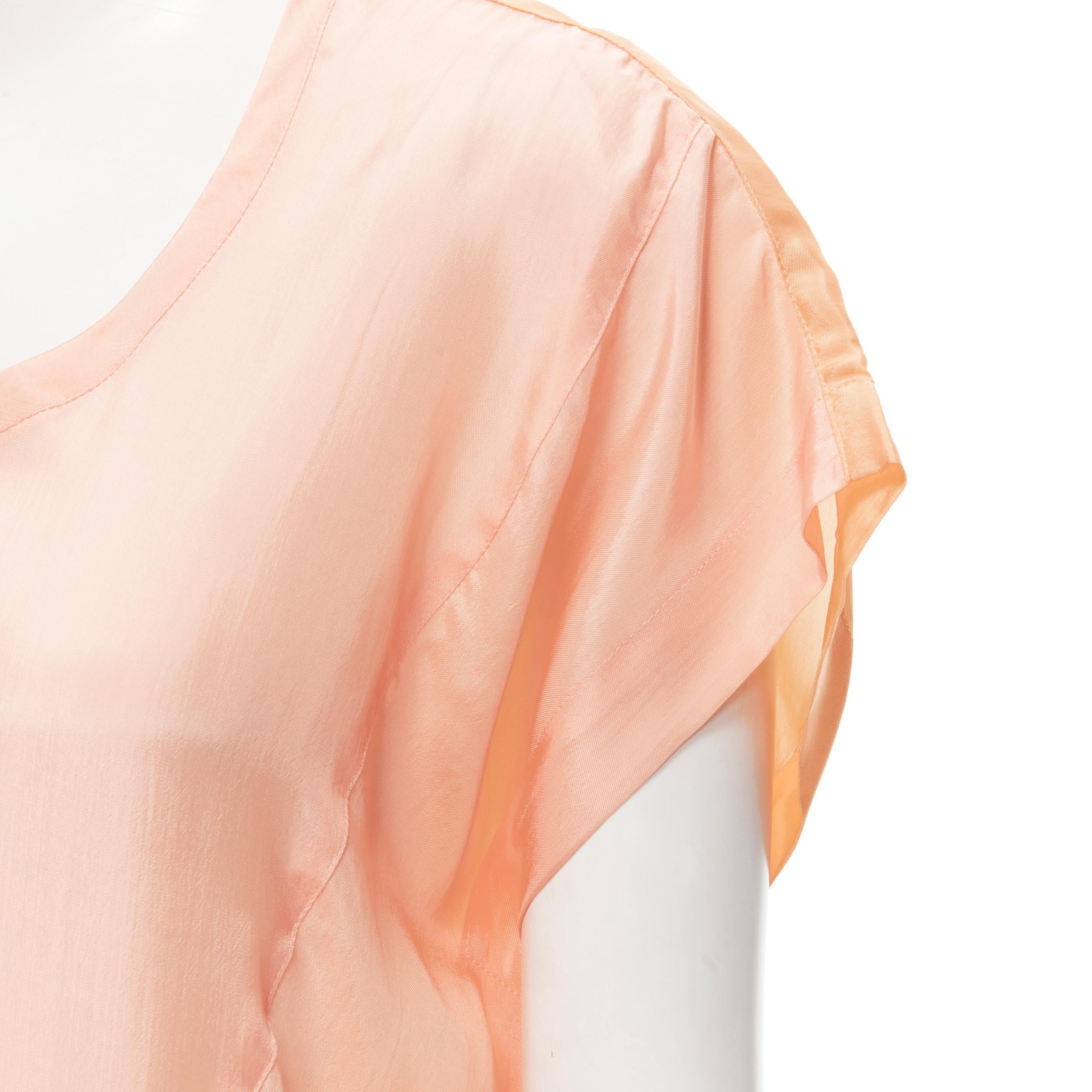 COMME DES GARCONS Vintage 1980's blush orange irregular seam bias cut dress S 3