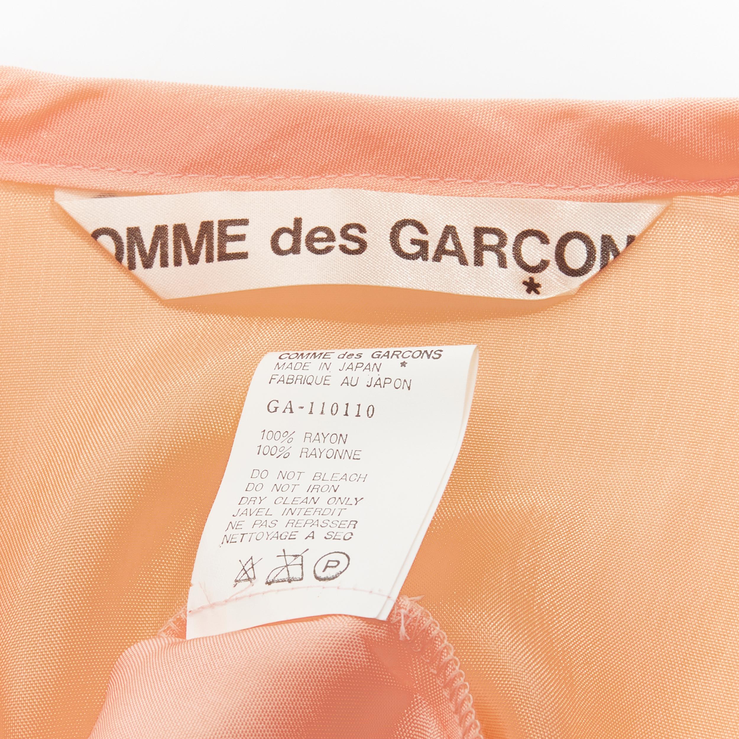 COMME DES GARCONS Vintage 1980's blush orange irregular seam bias cut dress S 5