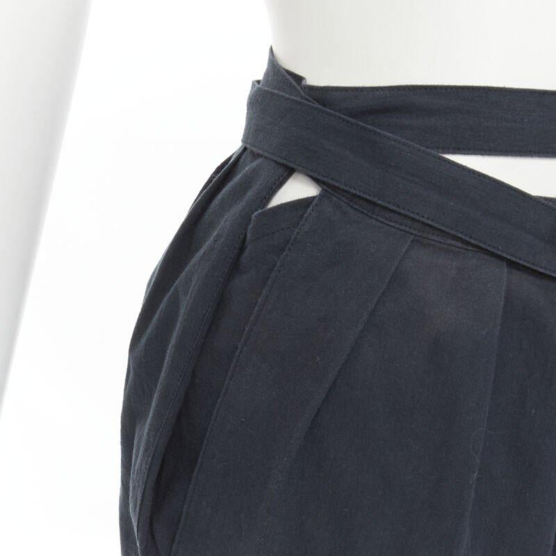 COMME DES GARCONS Vintage 1980er Jahre Hose mit doppelter Schleife und schlanker Taille S im Angebot 2