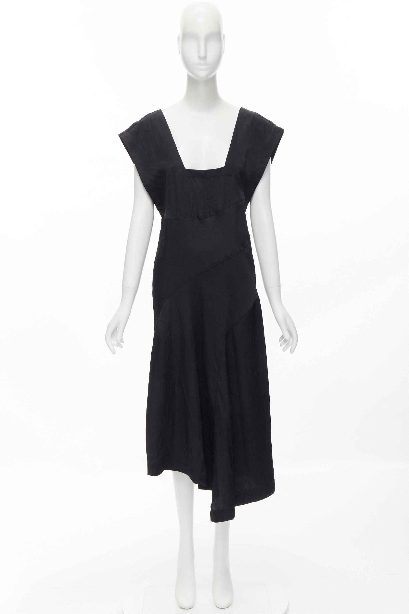 COMME DES GARCONS Vintage 1980s square neck oversized bias cut dress For Sale 5
