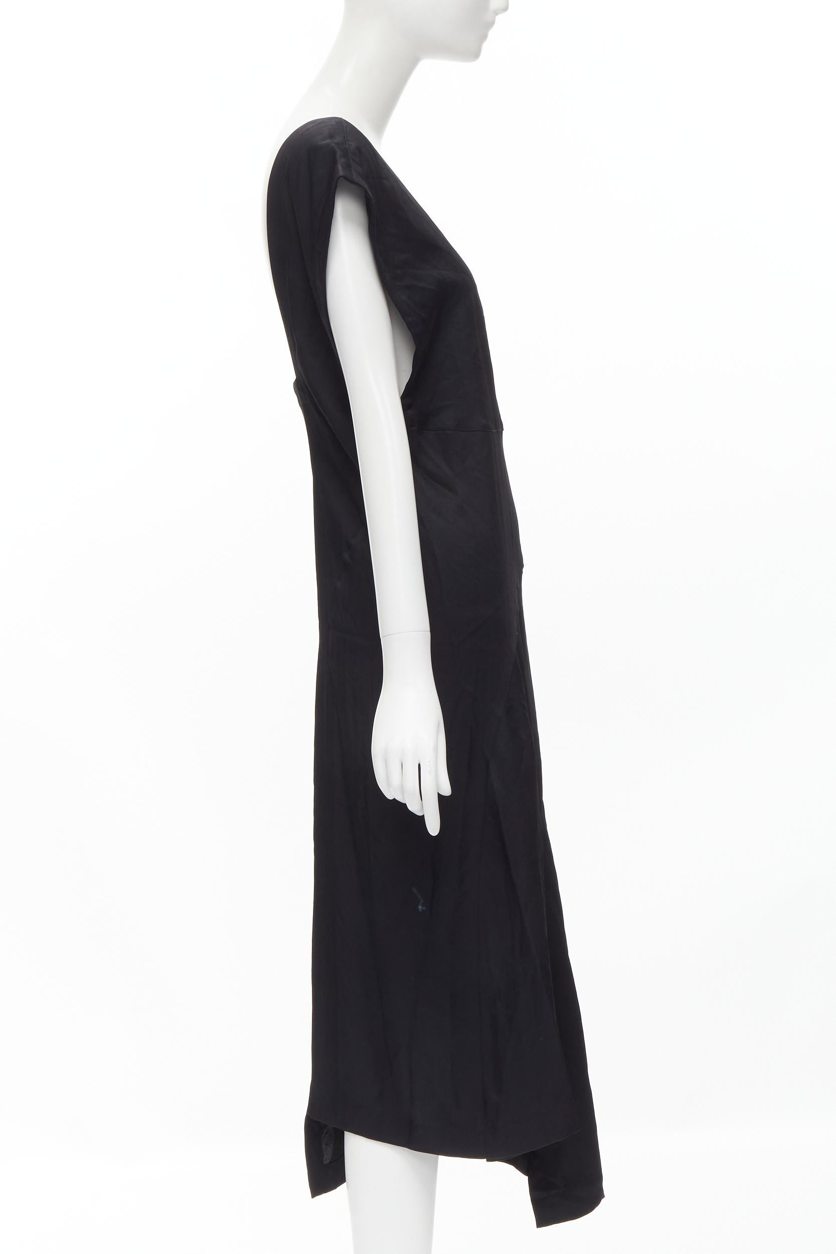 COMME DES GARCONS Vintage 1980s square neck oversized bias cut dress In Excellent Condition For Sale In Hong Kong, NT