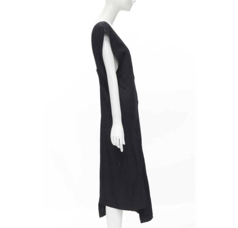 COMME DES GARCONS Vintage 1980s square neck oversized bias cut dress In Excellent Condition For Sale In Hong Kong, NT