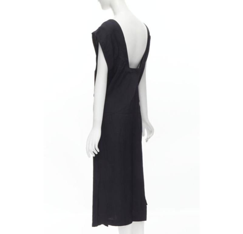 COMME DES GARCONS Vintage 1980s square neck oversized bias cut dress For Sale 1