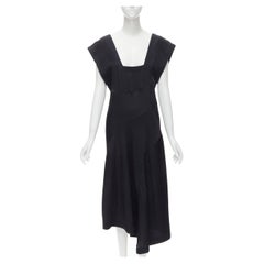 COMME DES GARCONS Vintage 1980s square neck oversized bias cut dress