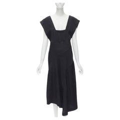 COMME DES GARCONS Vestito vintage anni '80 con scollo quadrato e taglio sbieco oversized