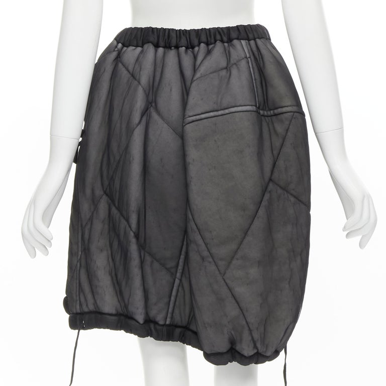 COMME des GARCONS AD1994 Wool x nylon Fulling period Arch cut Rag look skirt GO-04003S Khaki Brown S
