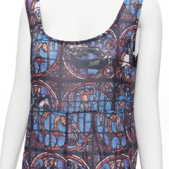 COMME DES GARCONS Vintage 1990 Church Stained Glass print jumpsuit M