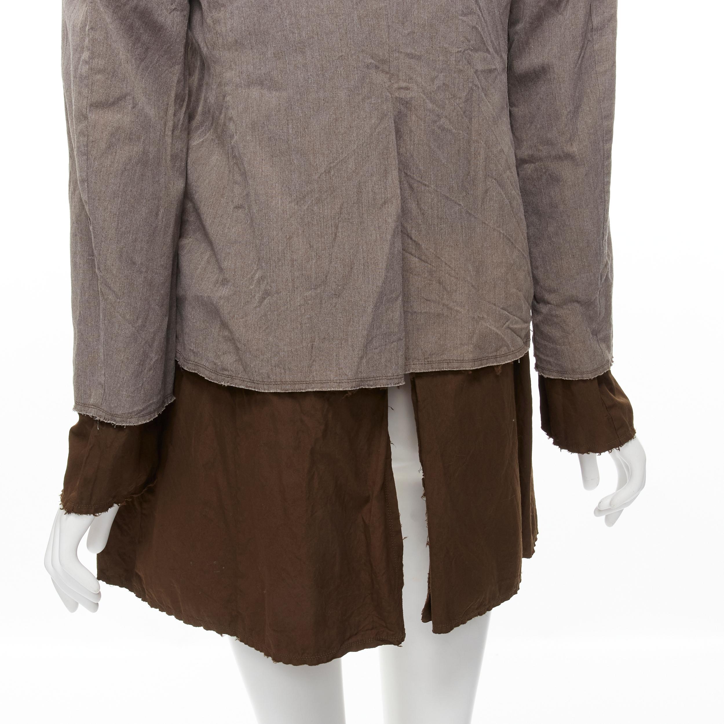 COMME DES GARCONS VIntage 1992 grey brown dyed cotton twist braid jacket S For Sale 5