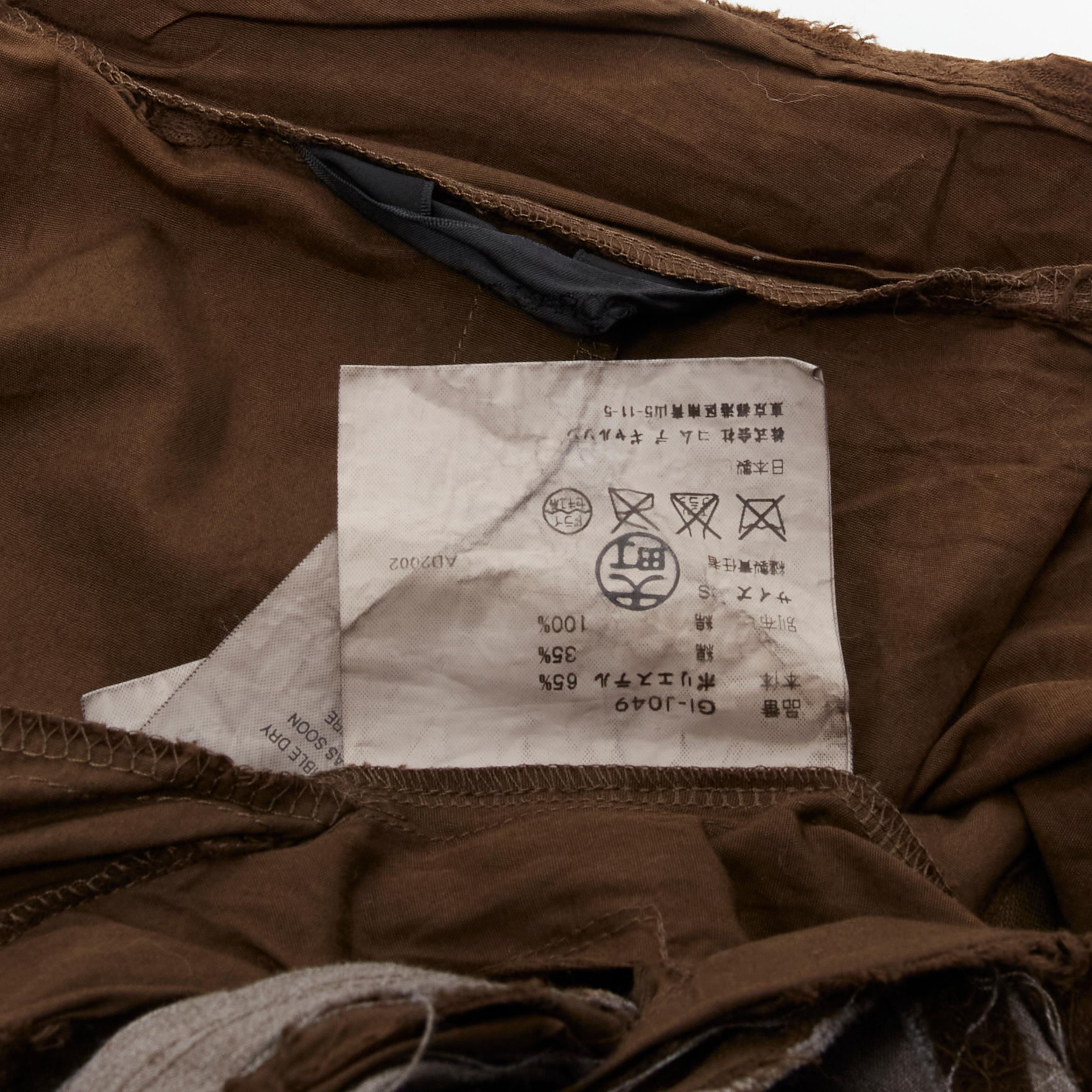 COMME DES GARCONS VIntage 1992 grey brown dyed cotton twist braid jacket S For Sale 6