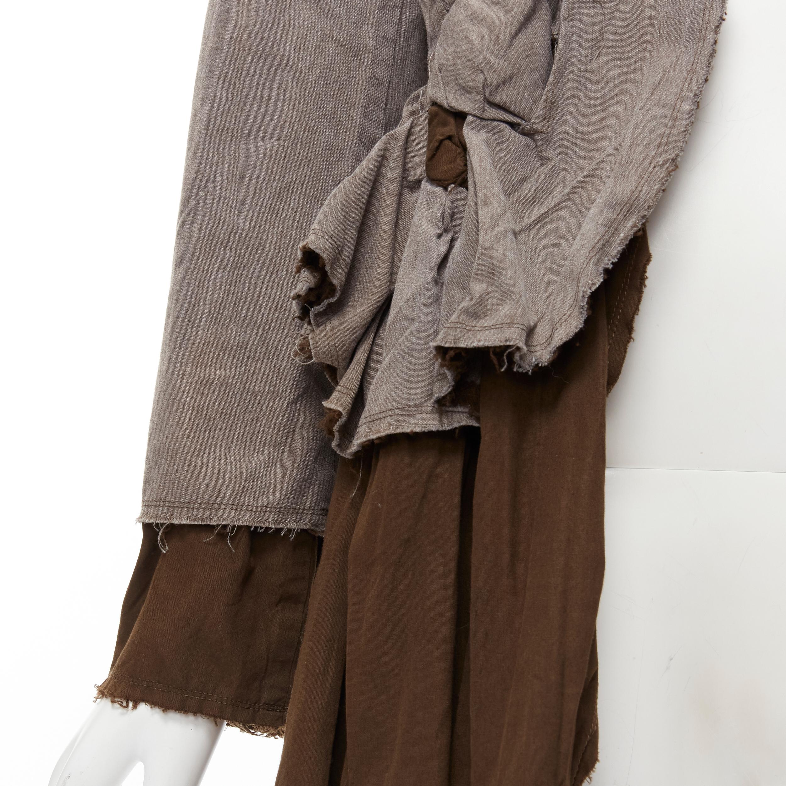 COMME DES GARCONS VIntage 1992 grey brown dyed cotton twist braid jacket S For Sale 2