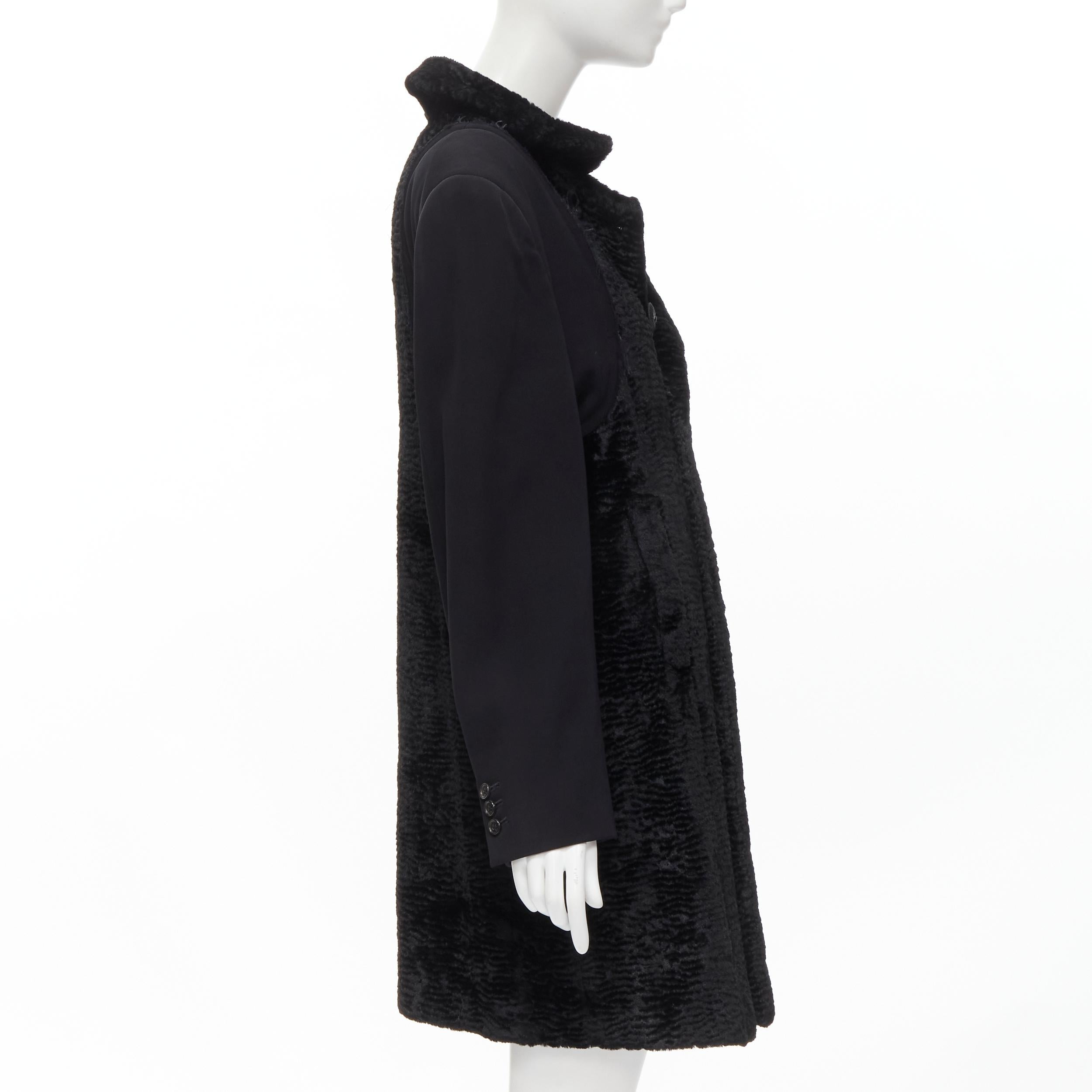 Women's COMME DES GARCONS Vintage 1993 faux fur deconstructed oversized coat XL For Sale